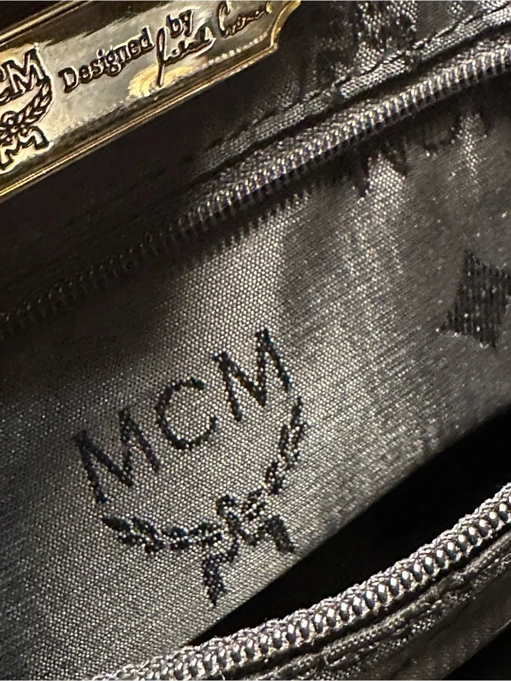 MCM Black Leather Mini Backpack - Gold Hardware